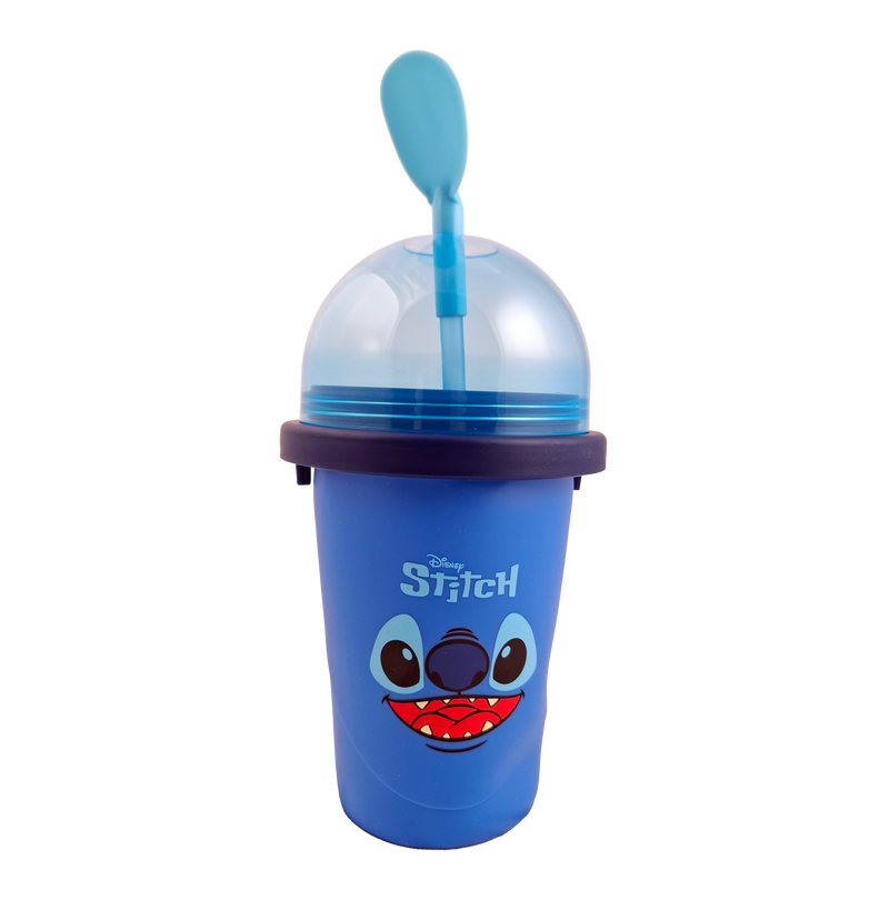 ChillFactor Disney Stitch Slushy Maker – Wiederverwendbarer Becher für hausgemachte Slushies, Blau