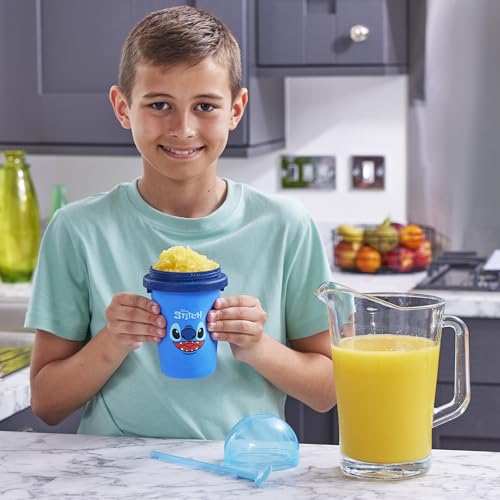 ChillFactor Disney Stitch Slushy Maker – Wiederverwendbarer Becher für hausgemachte Slushies, Blau
