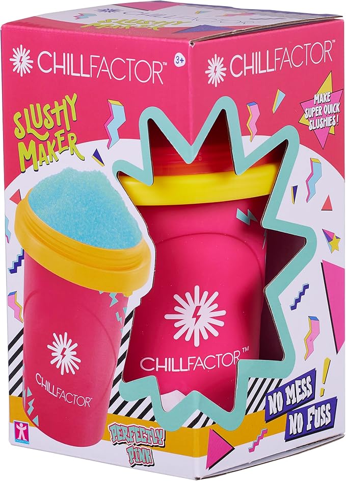 Chill Factor Color Shock Slushy Maker – Perfekt Pink – Wiederverwendbarer Becher für selbstgemachte Slushies