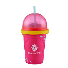 Chill Factor Color Shock Slushy Maker – Perfekt Pink – Wiederverwendbarer Becher für selbstgemachte Slushies