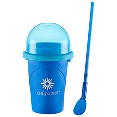 ChillFactor Slushy Maker Becher 08007 – Blueberry Bonanza – Wiederverwendbarer Eisgetränke-Bereiter, Blau